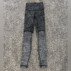 Lululemon Athletica Black and White Abstract Leggings